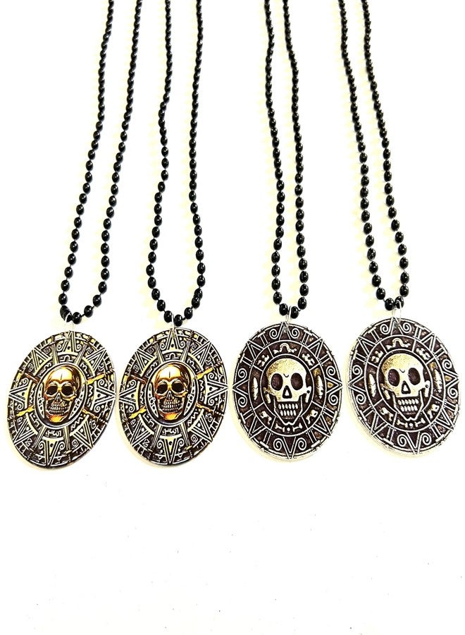GZYSSL 12 Pcs Halloween Pirate Coin Beads Necklace Pirate Skull Necklaces Accessories Pirate Day Necklaces Party Decorations - Image 5